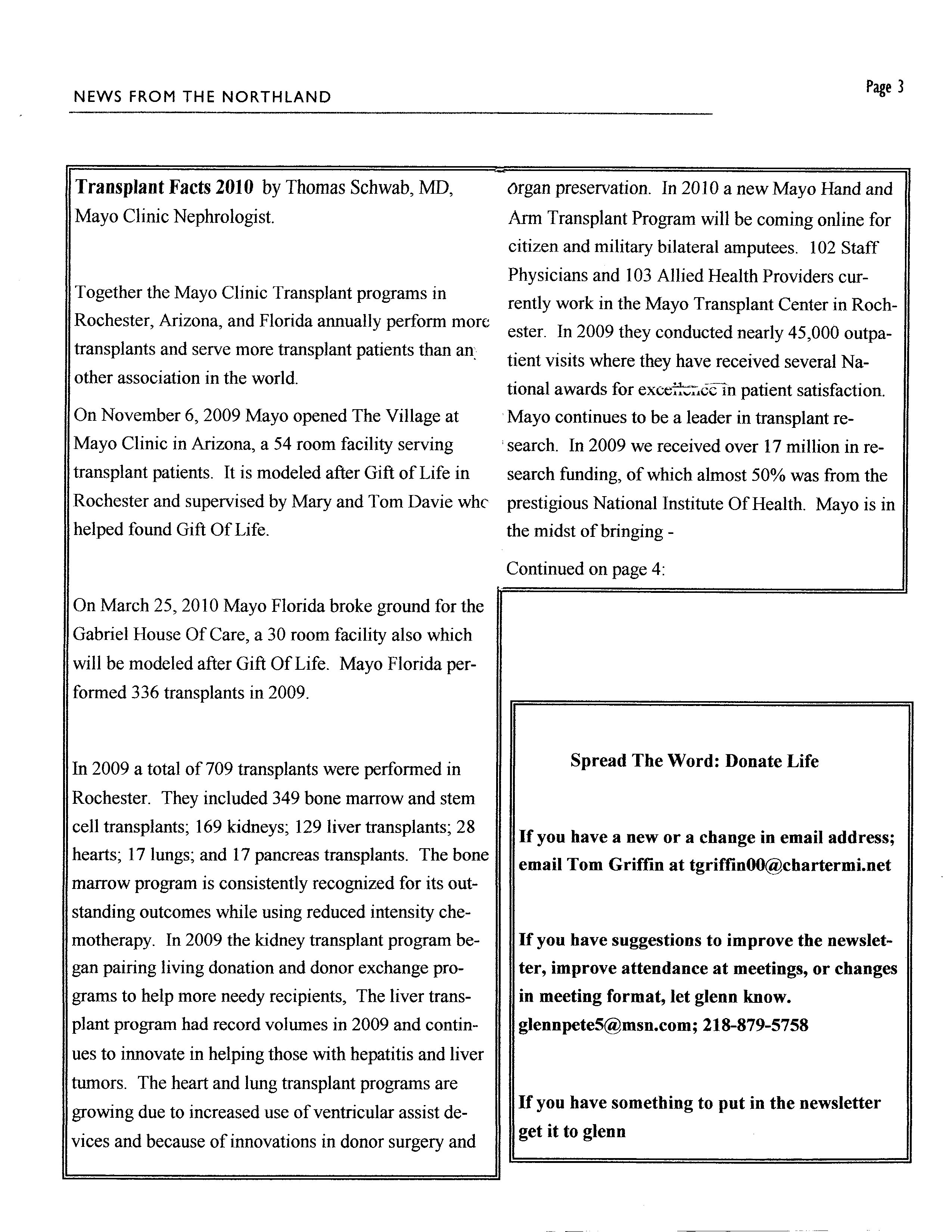 Newsletter November December 2010